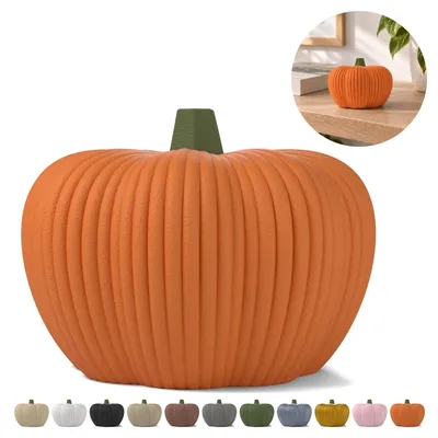Image de Citrouille décorative striée — 5,7 cm – Orange