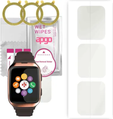 Produktbild von apgo 3 Stück Schutzfolie, Matt, kompatibel mit MyKronoz ZeSplash 2 Smartwatch, Hydrogel Displayschutzfolie mit Positionierhilfe, Displayfolie, robust und kratzfest