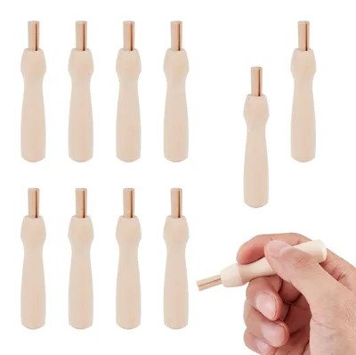 10 Holz-Nadelfilzgriffe, Einzelnadelhalter für DIY-Wollfilz