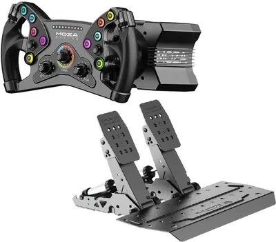 Produktbild von MOZA R9 V3 + KS + SR-P2 – Direct Drive Sim Racing Set 9 Nm PC