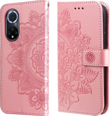 Produktbild von König Design Hülle kompatibel mit Honor Honor 50 Kunstleder Handyhülle - Handy Case Rose Gold