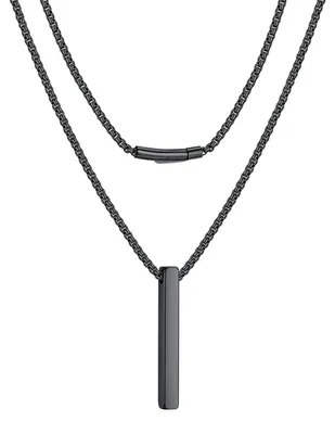 Produktbild von Elzusha – Herrenkette mit Stabanhänger, Edelstahl, 60 cm, Schwarz