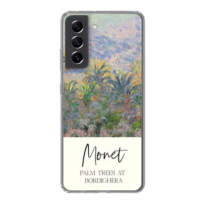 Produktbild von MuchoWow® Handyhülle Schutzhülle Hülle für Samsung Galaxy S21 FE Monet - Kunst - Palmen in Bordighera Silikon Softcase Handy Hülle - Mobiltelefonhülle
