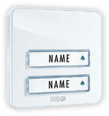 Produktbild von M-E MODERN-ELECTRONICS Klingeltaster KTA 2 Familien wei&szlig (KTA-2 W)
