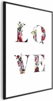 Produktbild von Posterpapier Poster - Love in Flowers 60x90 cm Text m-A-0909-ao-a