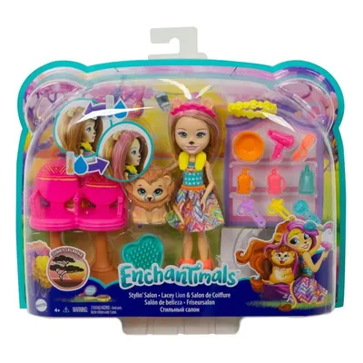 Productafbeelding van Enchantimals Kapsalon speelset met Liora Leeuw
