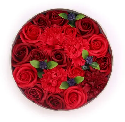 Imagen del producto de Caja Redonda - Rosas Rojas Clásicas