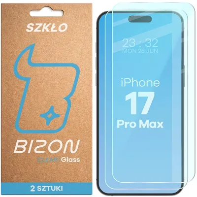 Produktbild von Gehärtetes Glas für iPhone 17 Pro Max, Bizon Glass Clear Duo, 2 Stück