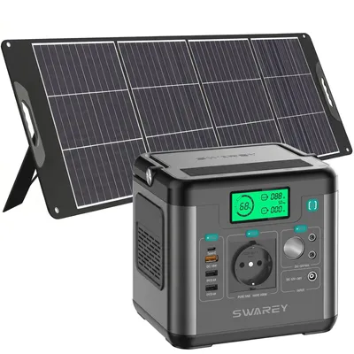 Obrázek produktu pro 300W (špičkový 600W) Napájecí Stanice solární úložiště s 200W solárními solární panely solární nabíječka, přenosná solární generátor generátor energie