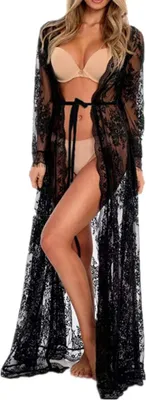 Productafbeelding van Dames strandjurk met bloemenprint, losse kaftan in boho-stijl, one size, van polyester