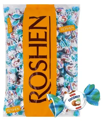 Produktbild von Roshen Coconut Kokosbonbons 1 kg Shipsy Block