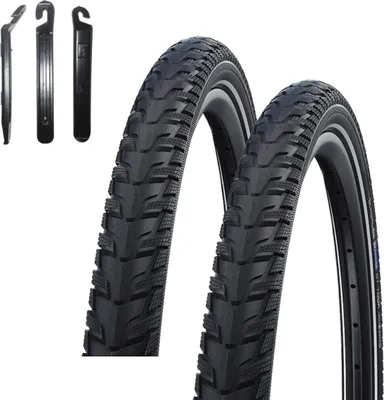 Produktbild von 2 x Schwalbe Energizer Plus Tour ADDIX E Fahrrad E-Bike Reifen in Schwarz mit Reflex 40-622 (28 x 1.50) inkl. 3 Reifenheber