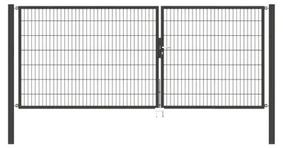 Image de Alberts 648671 Double porte Flexo avec accessoires, anthracite, largeur 350 cm, hauteur 200 cm