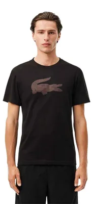 Image de Lacoste - T-shirt pour homme, séchage rapide, coupe classique GT16477 (XS) (noir)