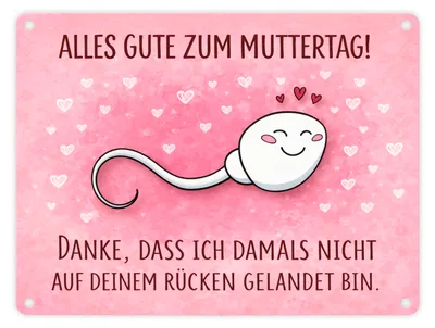 Produktbild von Danke Mama, dass du nicht Metallschild in 15x20 cm zum Muttertag mit Rücken