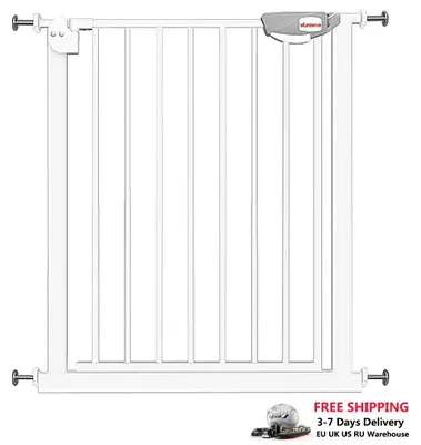 Image de Barrière de sécurité pour portes et escaliers, hauteur 100 cm, fermeture automatique