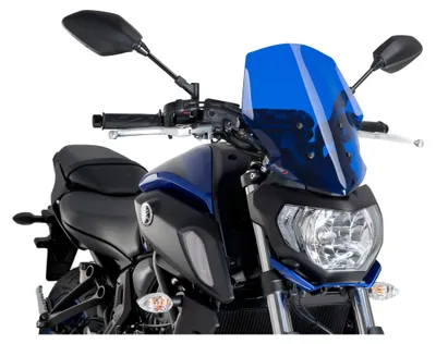Produktbild von Puig Carenabris New Generation Touring Yamaha Mt-07 Windschutzscheibe Blau  Blau One Size