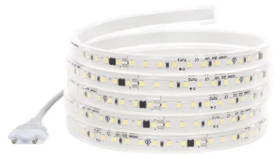 Produktbild von LED-Streifen Dimmbar 220V SMD Selbstgleichrichtend 120 LED/m 10W/m 1000lm/m Breite 12mm Schnitt 10cm IP65 nach Maß 6000K Kaltweiß 50 m