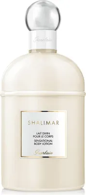A product shot of a bottle of body lotion.