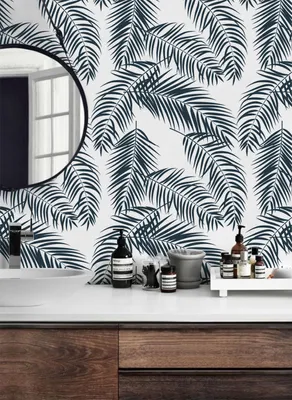 Produktbild von Coloray Fototapete 290x290 cm An Einer Wand Latex Latextapete - Utensil-Palmblätter.