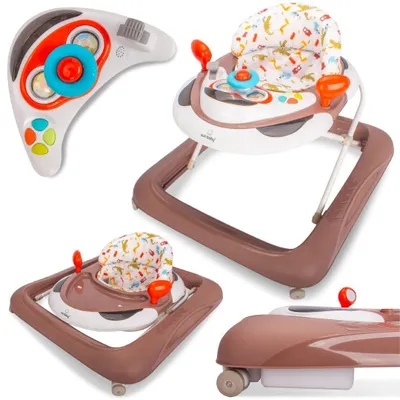 Immagine prodotto di Sun Baby girello con manubrio | girello da 6 mesi | girello per bambini | centro giochi con attività e melodie | girello con musica coccodrillo
