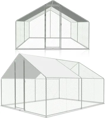 Immagine prodotto di TolleTour recinto per polli ruspanti 3x3x2m - pollaio in metallo 9 m² con porta e serratura