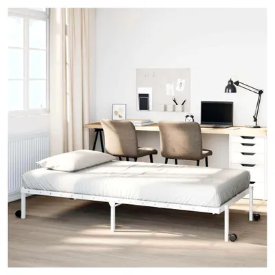 Produktbild von Klappbares Bettgestell ohne Matratze Weiß 90x190 cm Stahl