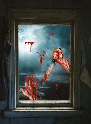 Produktbild von Blutige Fenster-Aufkleber - Halloween deko