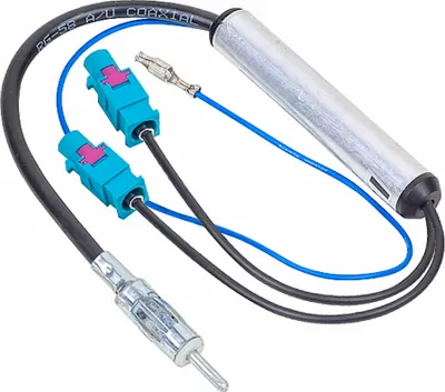 Produktbild von Audioproject A208 - Autoradio Antennenadapter 2x Fakra - DIN Phantomeinspeisung kompatibel zu VW AUDI Skoda Opel Mercedes Seat Antenne Adapter Phantom 2x Fakra Z-Buchse