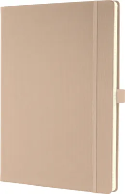 Produktbild von Notizbuch Conceptum A4 97 Blatt Hardcover kariert 80g beige Packung mit 3 Stück