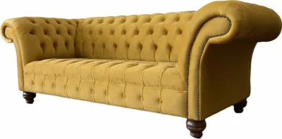 Image de Chesterfield 3 places Designer Canapé Rembourrage Canapés Tissu