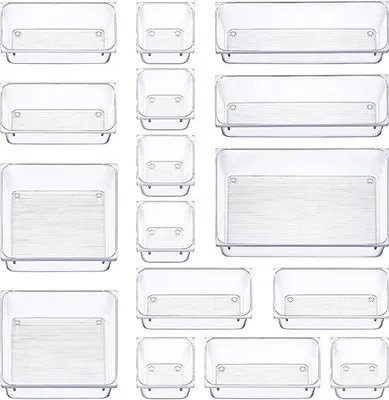 Immagine prodotto di Set di contenitori in plastica trasparente, 16 pezzi