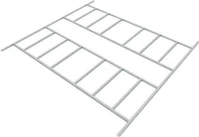 Produktbild von Pergart Fundamentbodenrahmen für Gerätehaus "Dresden II 1012" schwarz 355 x 291 x 2,6 cm