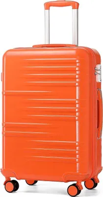 Produktbild von Reisetasche 94L - mit TSA-Schloss & 360° Rädern - Reisekoffer - 74,5 x 49 x 30,5 cm - 3,8 kg - Handgepäck - Verstellbarer Griff - Urlaub - Orange