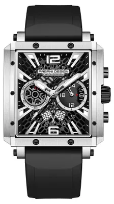 Produktbild von Herrenuhr Pagani Design Perseity, Quarz, Chronograph, Schwarz / Silber