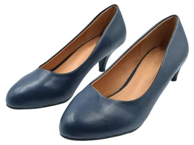 Produktbild von Where's That From - Pumps für Damen, Leder, Niedriger Absatz GT15089 (42 EU) (Blau)