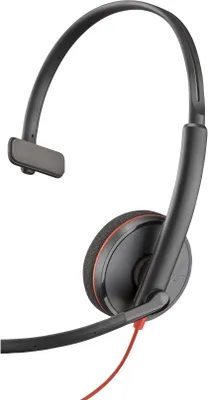 Obrázek produktu pro HP Poly Monaurální náhlavní souprava Poly Blackwire 3210 USB-C + adaptér USB-C/A, Kabel, Kancelář / call centrum, 64 g, Sluchátka s mikrofonem, Černá