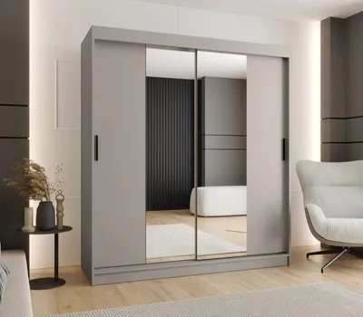 Obrázok produktu pre Šatníková skriňa 180 cm CASANDRA so zrkadlom - kašmír