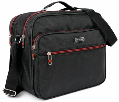 Produktbild von Robuste Nylon Schultertasche für Herren - Schwarz