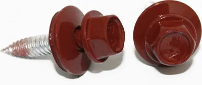 Produktbild von Stoßverbindungsschrauben 4,5x22 RAL8012, E14, Sechskantkopf, Bimetall (Edelstahl A2/Stahl), Reisser