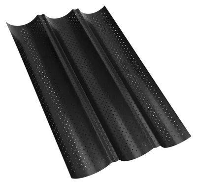 Produktbild von Baguette Backform für 3 Baguettes 38x25cm Kohlenstoffstahl Antihaft