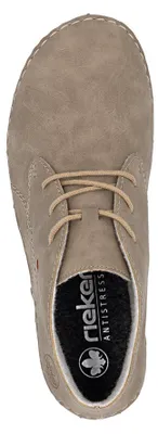 Produktbild von Rieker Damen Stiefelette Ziernähte 3-Loch-Schnürung unifarbig 55929, Größe:38 EU, Farbe:Beige