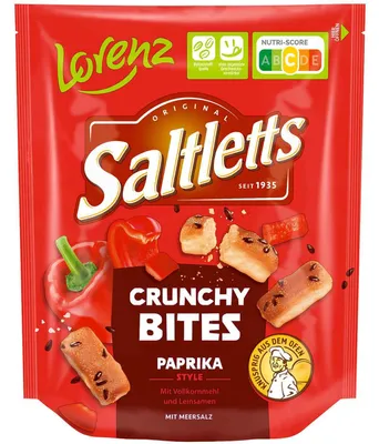 Immagine prodotto di Saltletts 311447 Saltletts Crunchy Bites Paprika  100,0 g, 1 St.