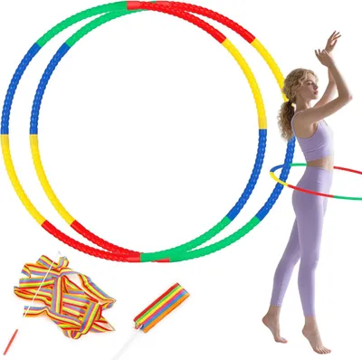 Productafbeelding van Hoelahoep set, voor fitness, afneembaar, verstelbaar gewicht, met dansbanden