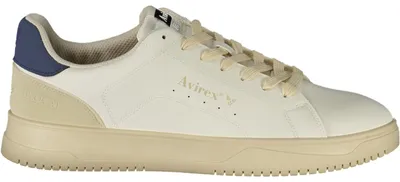 Immagine prodotto di Scarpa sportiva da uomo bianca con dettagli blu e soletta intercambiabile