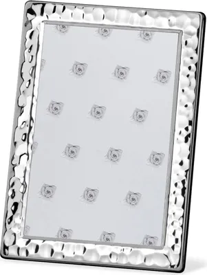 Produktbild von Fotorahmen gehämmert, 10 x 15 cm, versilbert, Aussen-D 12,3 x 17,3cm, Innen-D 9,3 x 14,3cm, LB: 1,5