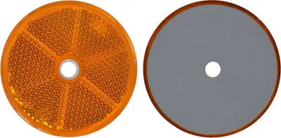 Produktbild von Set 4 Stück - Katzenauge - Reflektor - schrauben - Ø  60 mm - Gelb - E-Prüfzeichen