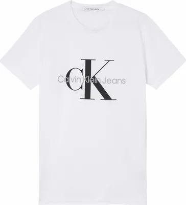Zdjęcie produktu dla Calvin Klein J30J320935YAF, Koszulka, Dorosły, Męski, Biały, Wycięcie pod szyją, Krótki rękaw