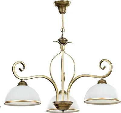 Produktbild von Hängeleuchte Metall Glas elegant in Gold antik 3-flammig Klassisch E27 Hängelampe Esszimmer Wohnzimmer