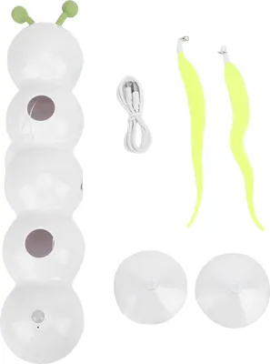 Zdjęcie produktu dla Caterpillar Cat Toy Self Entertainment Suction Cup Base Design Smart Sensing Interaktywna zabawka dla kota do domu